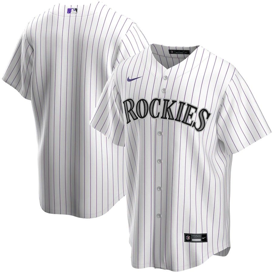 Mens Colorado Rockies Nike White Home Replica Team MLB Jerseys->colorado rockies->MLB Jersey